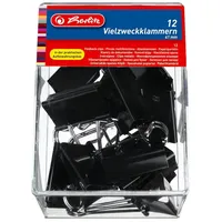 Herlitz Vielzweckklammern 41 mm, schwarz, 12er