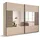 Rauch »Kleiderschrank Schrank Garderobe Schlafzimmerschrank BAREA«, Front- Auflage in moderner Lamellen-Optik und Spiegel MADE IN GERMANY beige