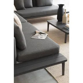 BIZZOTTO Gartenlounge Sitzbank Matrix aus Aluminium, Anthrazit - mit Kissen