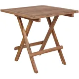 VCM Bine Gartentisch 50 x 50 x 0 cm Braun