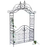 DanDiBo Ambiente DanDiBo Rosenbogen mit Tor Pforte 131872 aus Metall Gartentor 282x160 cm Rankgerüst