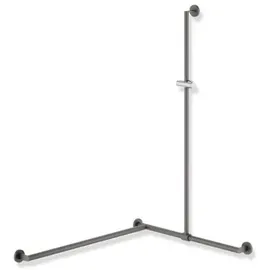 Hewi System 900 Duschhandlauf 900.35.33760DD 1250 x 765 x 965 mm, pulverbeschichtet dunkelgrau perlglimmer tiefmatt