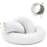 Abluftschlauch Klimagerät mit Adapter,1.5 Meter Klimaanlage Schlauch Verlängerung,Abluftschlauch Adapter 150mm,Klimaschlauch,für Klimaanlage Abzugshaube Wäschetrockner