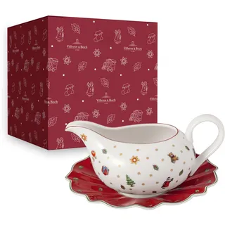 Villeroy & Boch – Toy's Delight Sauciere mit Unterteil Bunt, Soßenkännchen mit Unterteil, Soßenschale für Weihnachten Toys, Soßenkanne, Keramik Geschirr, Premium Porcelain