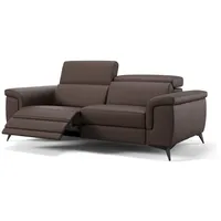 Sofanella 3-Sitzer Leder AMARO, Relaxcouch, Designersofa, Designer Sofa, 3er Couch, Sofagarnitur braun