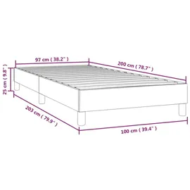 vidaXL Boxspringbett Hellgrau 100x200 cm Stoff1370749