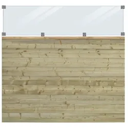 PLUS Plank Profil-Zaun inkl. Glas