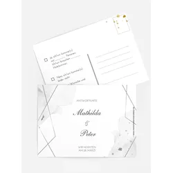 Antwortkarten für Ihre Feier selbst gestalten mit Spruch und Fotos im Onlinedesigner bei Meine-Kartenmanufaktur.de