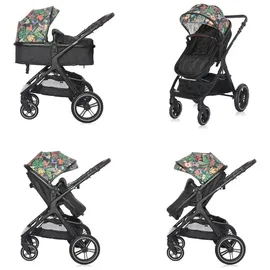 Lorelli Kombikinderwagen 2 in 1 Viola bis 22 kg, Sportsitz umbaubar Wickeltasche bunt