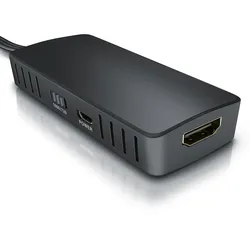 CSL RCA auf HDMI Konverter, AV Composite Adapter, kompatibel zu Pal und NTSC, Ausgabe 720p und 1080p FullHD, Ladekabel, für Videokameras Videorekorder