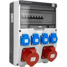 Doktorvolt Baustromverteiler 32A 16A CEE 4x230V mit LS-Schalter TGD-S Stromverteiler Wandverteiler Doktorvolt DV-6036-D