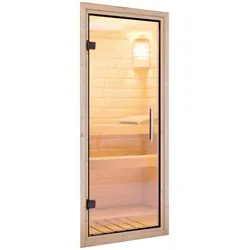 Saunatür KARIBU "Türpaket 68 mm", transparent (klarglas), B:65,60cm, Holz, Glas, Türen, Klarglastür