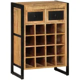 vidaXL Weinregal 16 Flaschen Massivholz 1-tlg. Braun