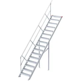 Euroline 510 Treppe 45° 600 mm Aluminium
