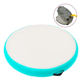 vidaXL Aufblasbare Gymnastikmatte mit Pumpe 100x100x15 cm PVC Grün