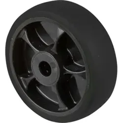 BS Rollen thermopl. Gummirad 100mm schwarz, Kunstst., RL