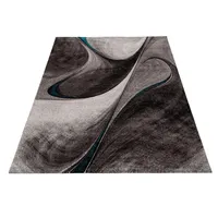 MERINOS Webteppich Brilliance Blau/Grau ca. 80x150cm