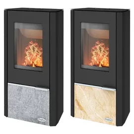 FIREPLACE Kingstone Stahl Schwarz/Abdeckplatte Speckstein