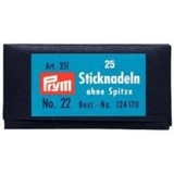 Prym 124170 Sticknadeln ohne Sp. ST 22 0,90 x 40 mm silberfarbig, silber