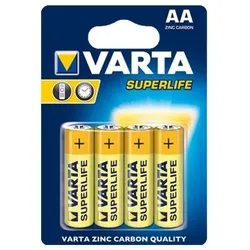 Varta Superlife - Batterie 4 x AA-Typ - Kohlenstoff