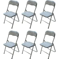 Hti-Living Klappstuhl 6er Set Dima Fabric Grau