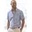 JOHN DEVIN in Leinenoptik Herren Gr XL 43/44 N-Gr weiß Web Obermaterial 100 regular fit Rundhals abgesteppte Kante Hemden Streifenhemd aus reiner regular-fit Topseller