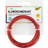 Folia Aluminiumdraht Basteldraht rot 2 mm x 5 m