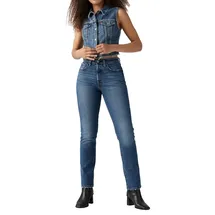 Levi's 501 Damen Jeans mit geradem Bein in Mittelblau-W31 / L30