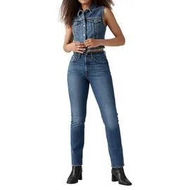 Levi's 501 Damen Jeans mit geradem Bein in Mittelblau-W31 / L30