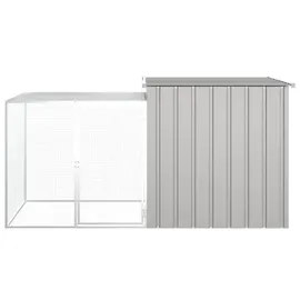 vidaXL Hühnerkäfig 200 x 91 x 100 cm grau
