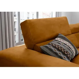 W.Schillig Eckcouch Mikrofaser 3-Sitzer Gelb
