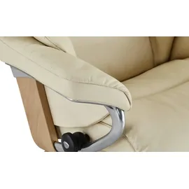 Stressless Relaxsessel mit Hocker Leder 79 x 109 x 75 cm creme