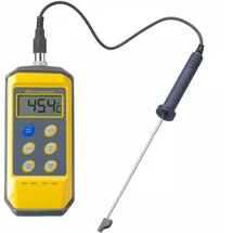 HENDI Stoßfester Thermometer, Einstechmeter, Küchenthermometer, Fleischthermometer, Inkl. Batterie, Messbereich -50°C bis +300°C, 213mm abnehmbare Edelstalhsonde, 195x85x(H)45mm, multicolored
