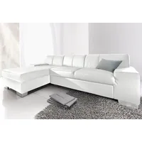 DOMO collection Ecksofa »Star, zeitlose Formensprache, elegante Optik, L-Form«, wahlweise mit Bettfunktion weiß