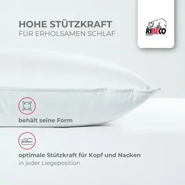 RIBECO Johanna Kopfkissen 40 x 80 cm Weiß