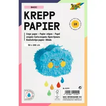 Folia Krepppapier Basic farbig sortiert 50 x 200 cm 10 Rollen