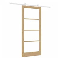 vidaXL Haustür Schiebetür ORKDAL Natur 93 x 211 cm Massivholz Kiefer und Glas (1-St)