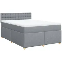 vidaXL Boxspringbett 140 x 200 cm Hellgrau