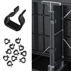 Tectake Las Vegas Rattan Lounge schwarz