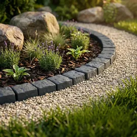 GARDENIX Rasenkante 240 x 10 x 10 cm  grau
