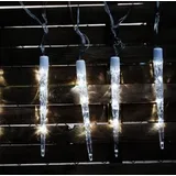 Nipach LED Lichterkette Schneefall 10 Zapfen 40 LEDs kaltweiß 3,6m BA11421 außen