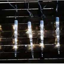 Nipach LED Lichterkette Schneefall 10 Zapfen 40 LEDs kaltweiß 3,6m BA11421 außen