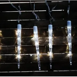 Nipach LED Lichterkette Schneefall 10 Zapfen 40 LEDs kaltweiß 3,6m BA11421 außen