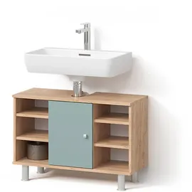livinity Waschbeckenunterschrank Fucino 80 x 54 x 32 cm Grün