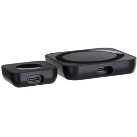 UNITEK P1212A, Freistehend, ABS, Schwarz, Silber, Kontakt, Tisch, 15 W), - Schwarz/Silber