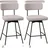 Costway Barhocker 2er Set drehbar gepolstert Beige