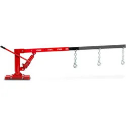 EBERTH Pick Up Kran 450 kg, Bodenmontage, 35–1330 mm Hubhöhe, 880–1400 mm Ausleger, mit Lasthaken und Kette, Werkstattkran