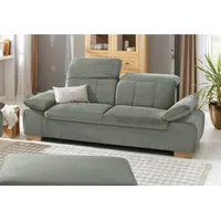 Home affaire 2-Sitzer Bergamo Multifunktions-Sofa, bequem und komfortabel, mit Armlehn-und Rückenfunktion, Federkern grün