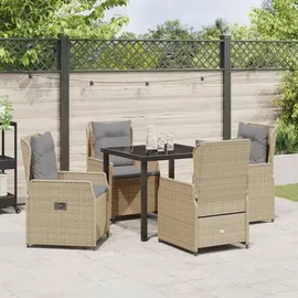 vidaXL Garten Essgruppe 5-tlg. Beige