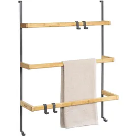 ELUNO Tür-Hängeregal Handtuchhalter Grau